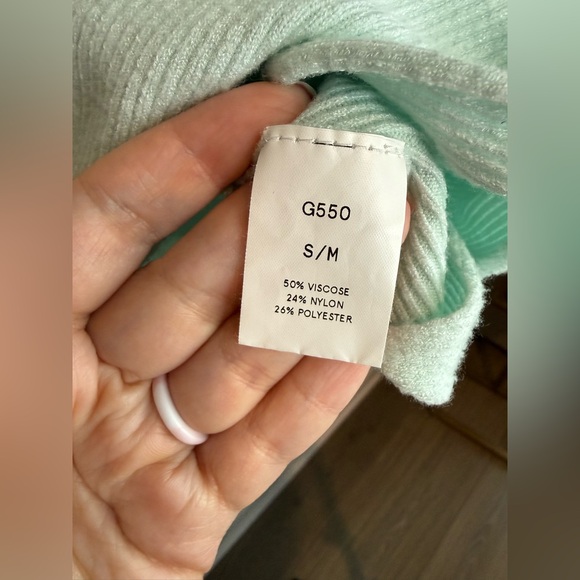 Kerisma Boat Neck Dolman Sleeve Ribbed Knit Sweater Mint Green - Picture 5 of 9